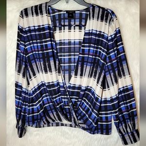 Ann Taylor Longsleeve Faux Wrap Blouse